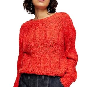 Topshop Petal Pointelle Sweater